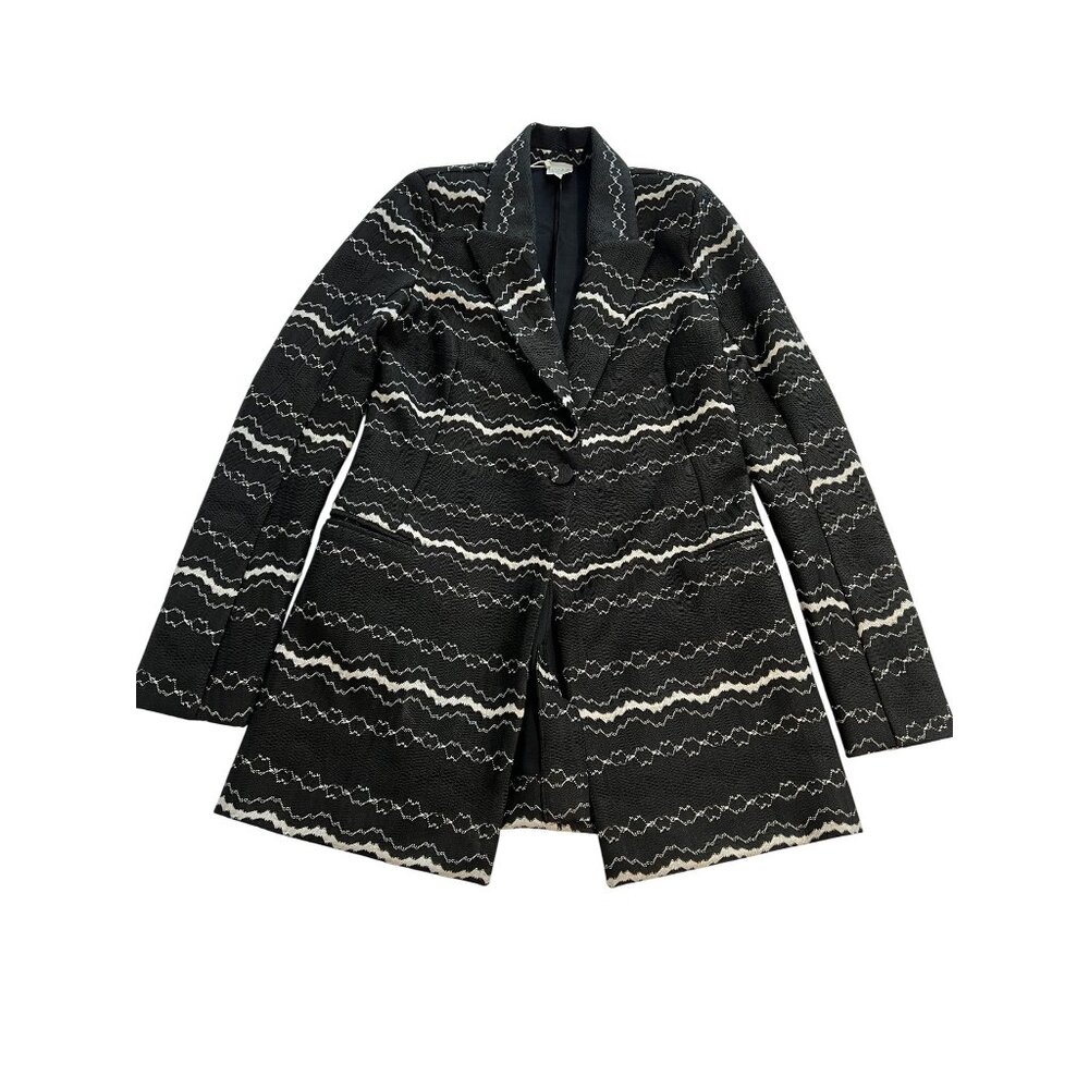 Hanne Bloch Knit Blazer in Black White
